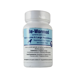 RXJ® Be-Wormed Be-Wormed, RXJ, Pet, Supplies, supply, dog, wormer, hookworms, roundworm, Ancylostoma caninum, Uncinaria, stenocephala, Ascarids, Toxocara, canis, toxascaris,  leonina, pyrantel, pyrantel, pamoate, canine, med, vet, supplement, health, care, aid, treat, remove, removal, heal